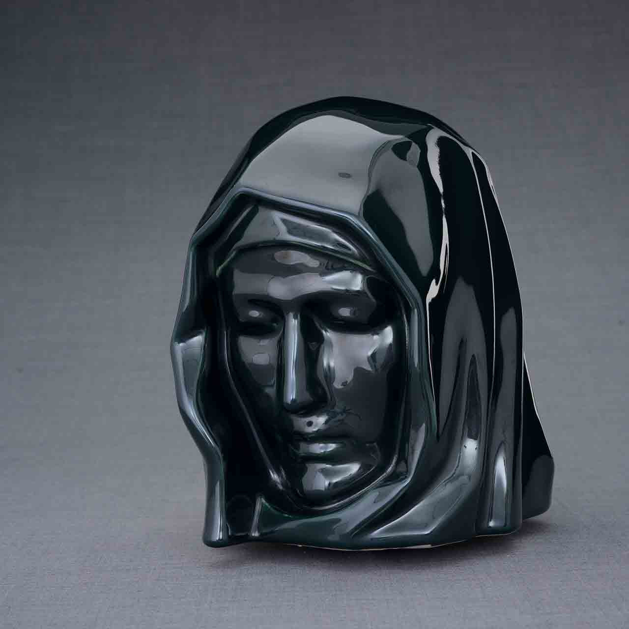 The Holy Mother Adult Cremation Urn for Ashes in Dark Green