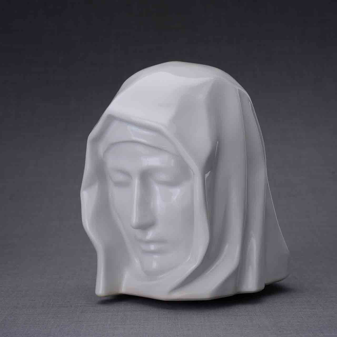 The Holy Mother Adult Cremation Urn for Ashes in Matte White