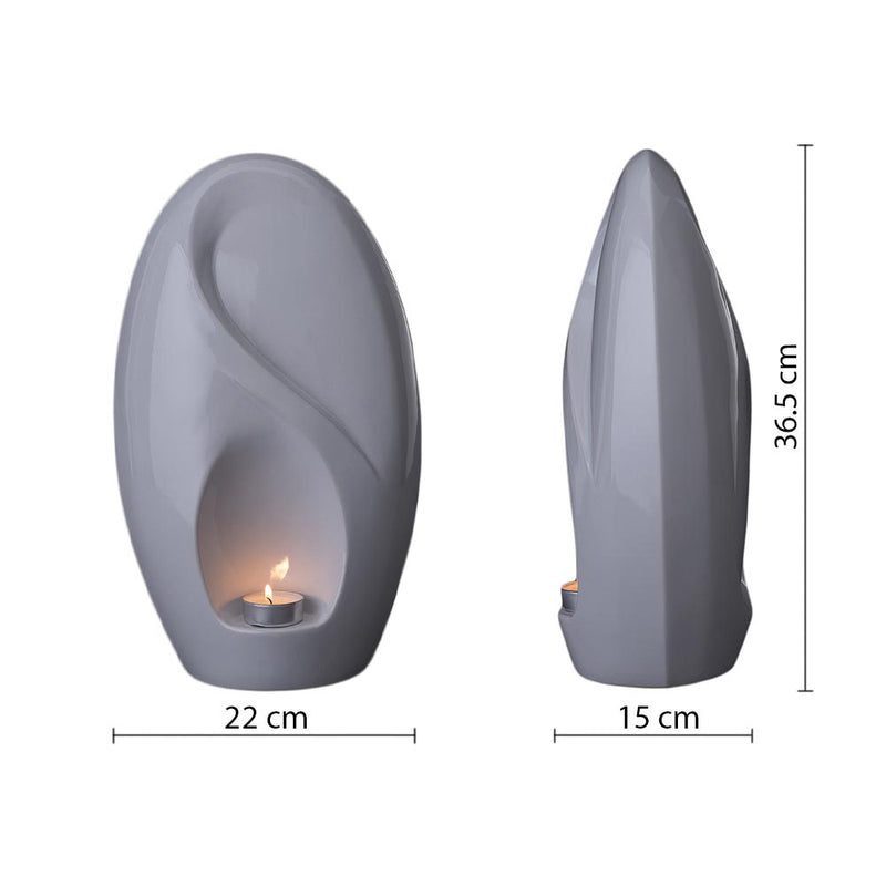 Infinity Adult Cremation Urn for Ashes in White
