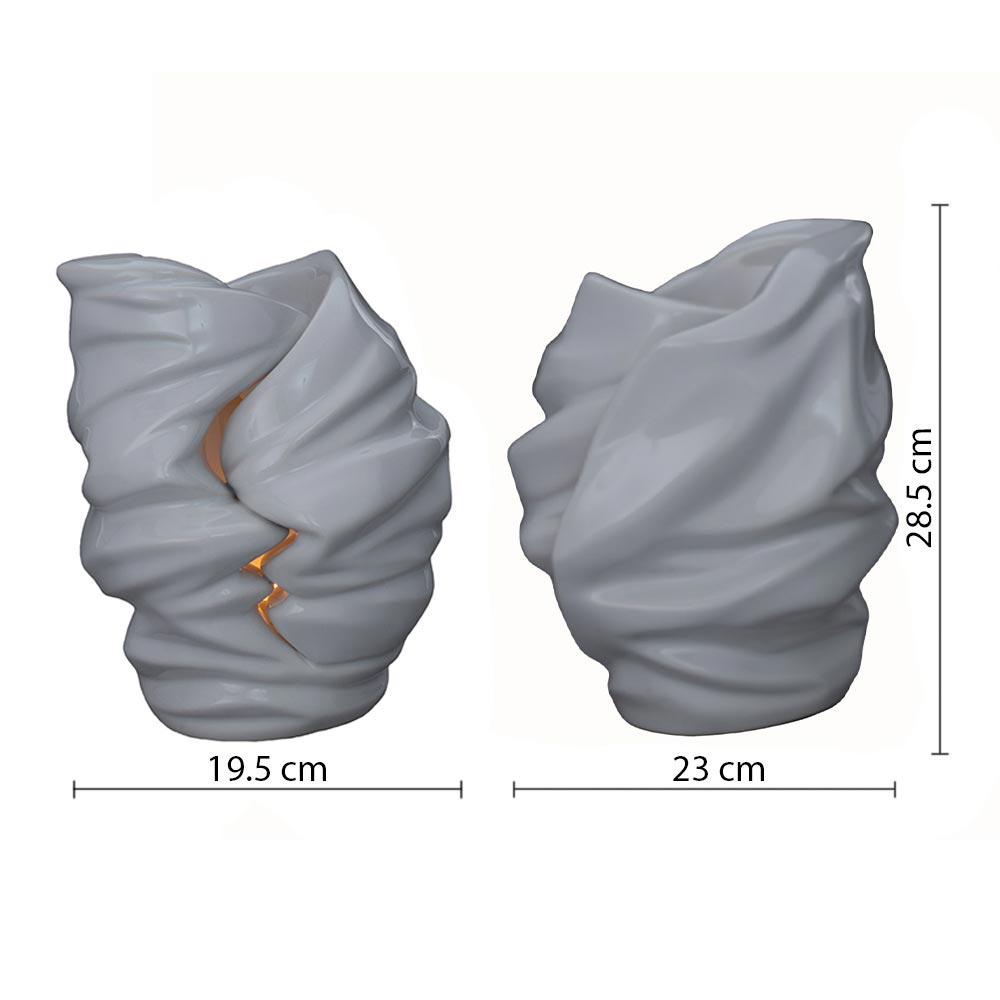 The Light Cremation Urn for Ashes in White Dimensions