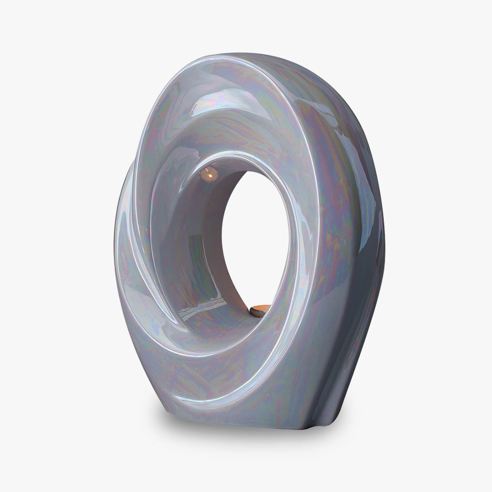 The Passage Adult Cremation Urn for Ashes in Pearlescent White