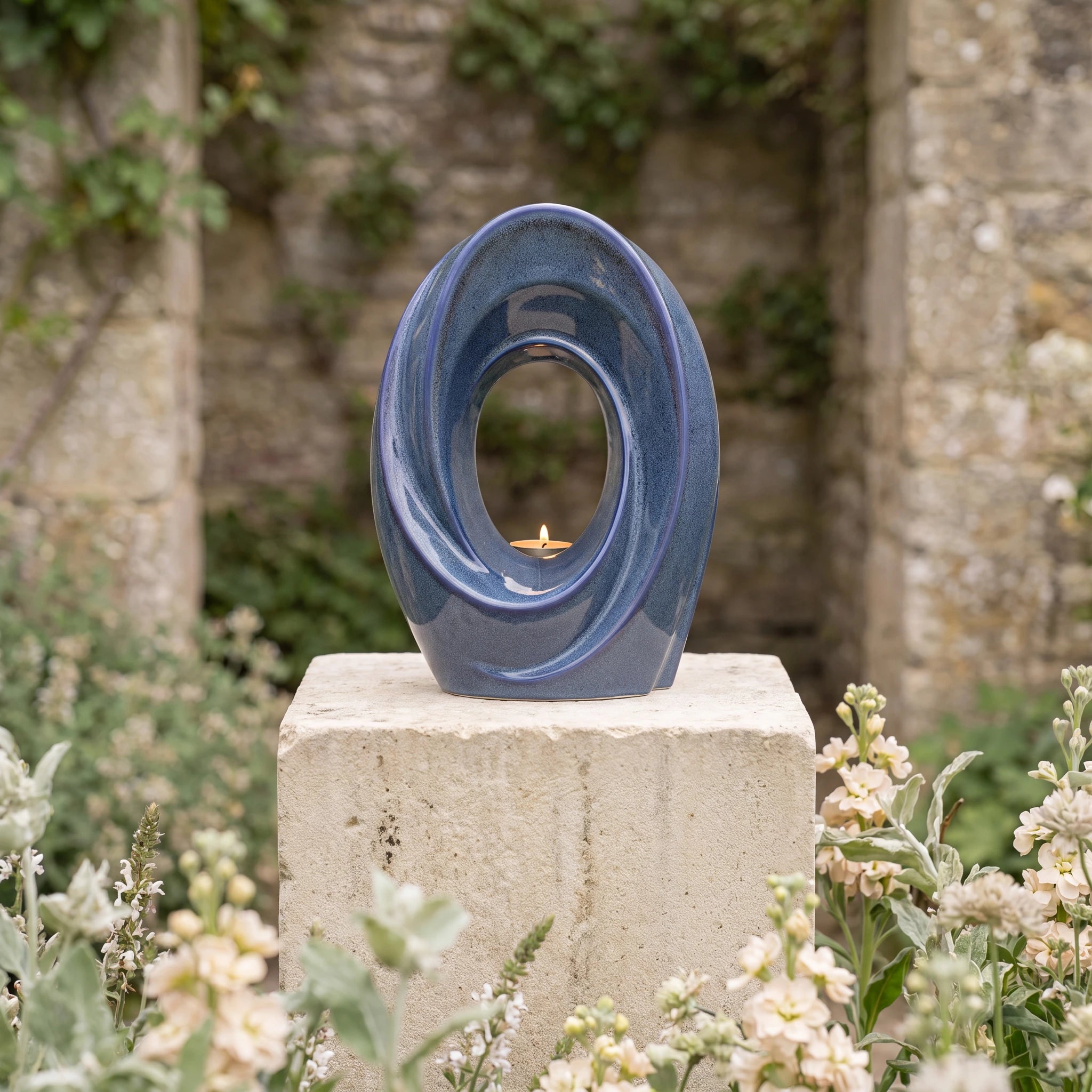 The Passage Adult Cremation Urn for Ashes in Blue