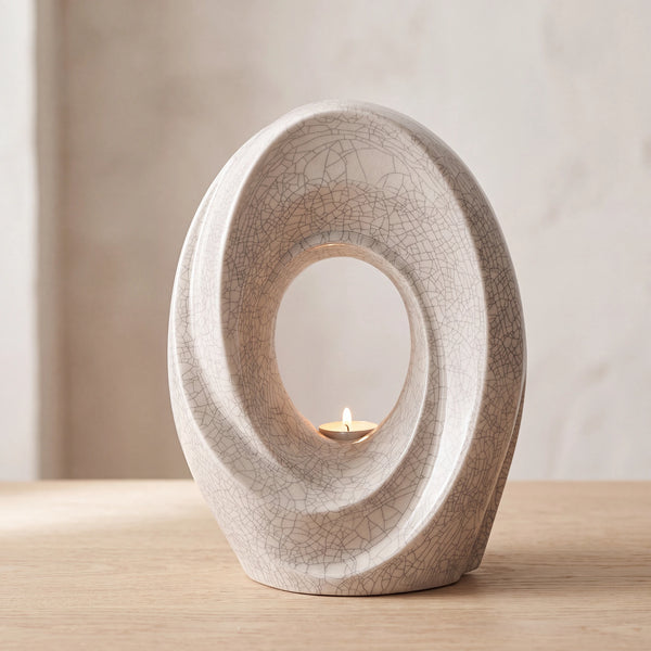 The Passage Adult Cremation Urn for Ashes in Crackle Glaze