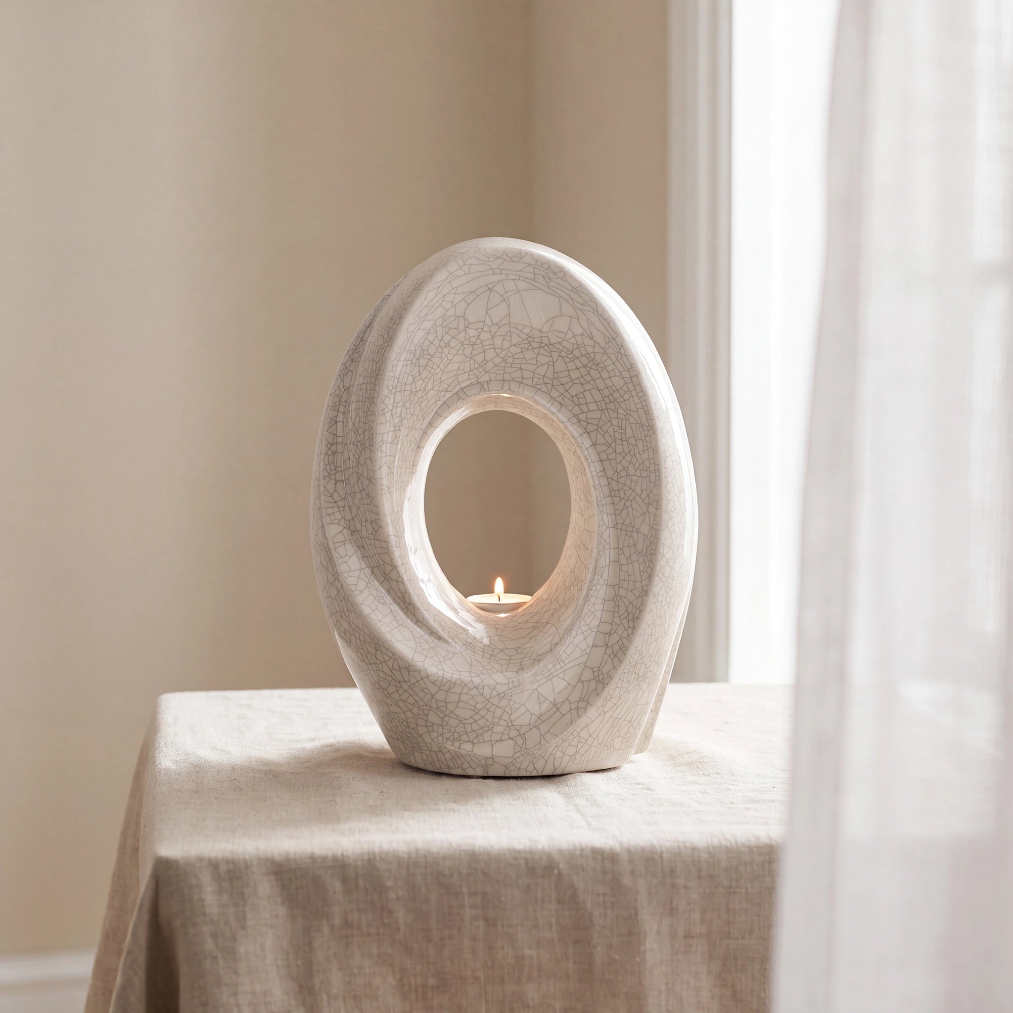 The Passage Adult Cremation Urn for Ashes in Crackle Glaze