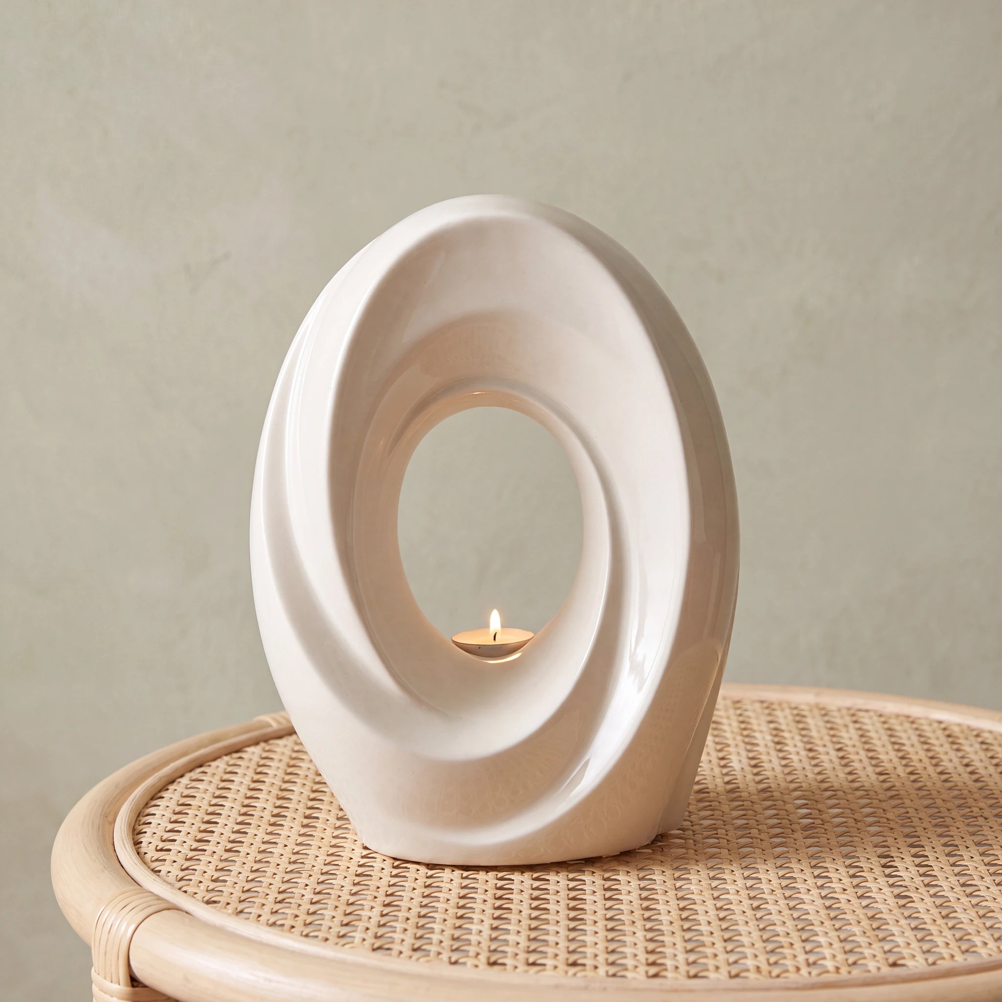 The Passage Adult Cremation Urn for Ashes in Cream