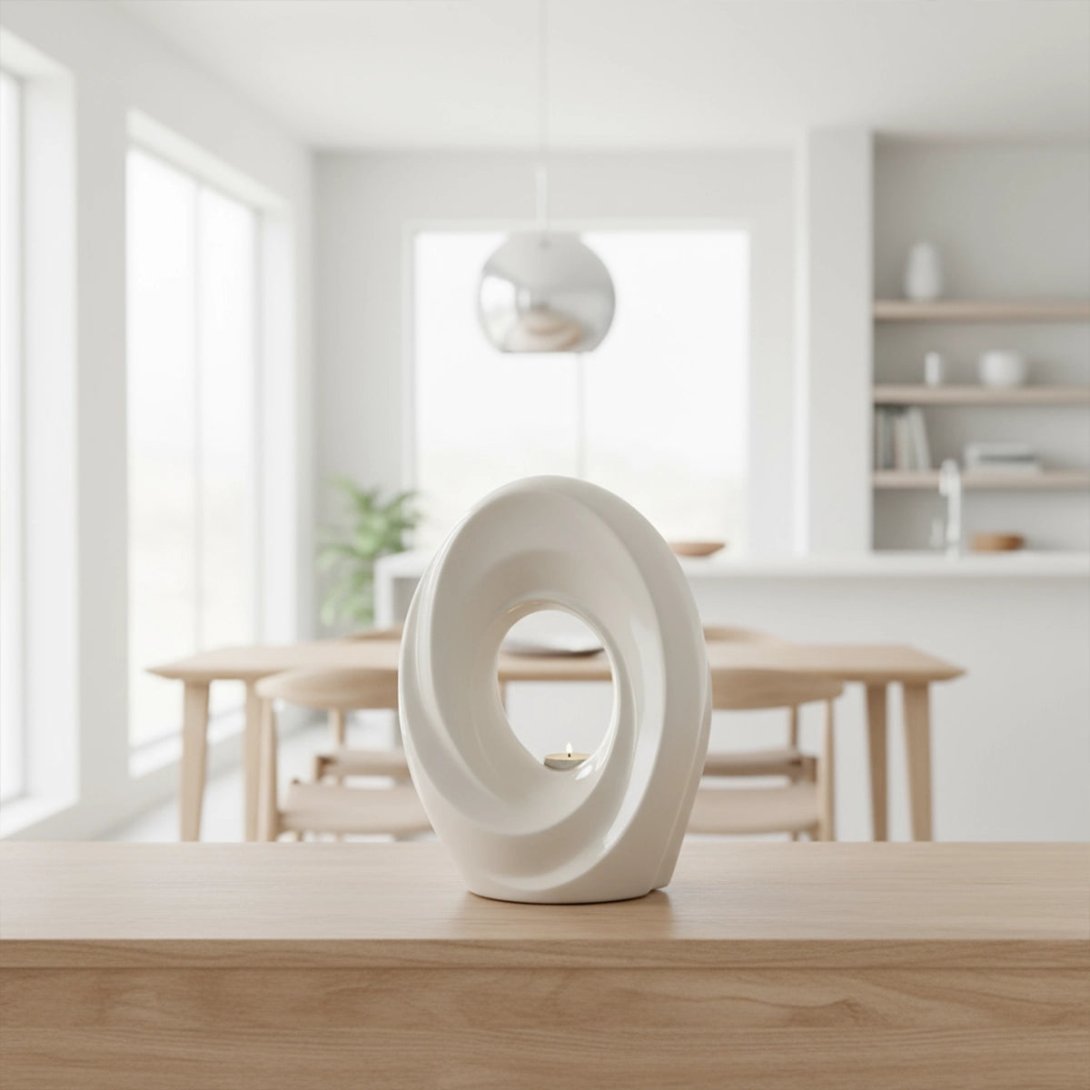 The Passage Adult Cremation Urn for Ashes in Cream