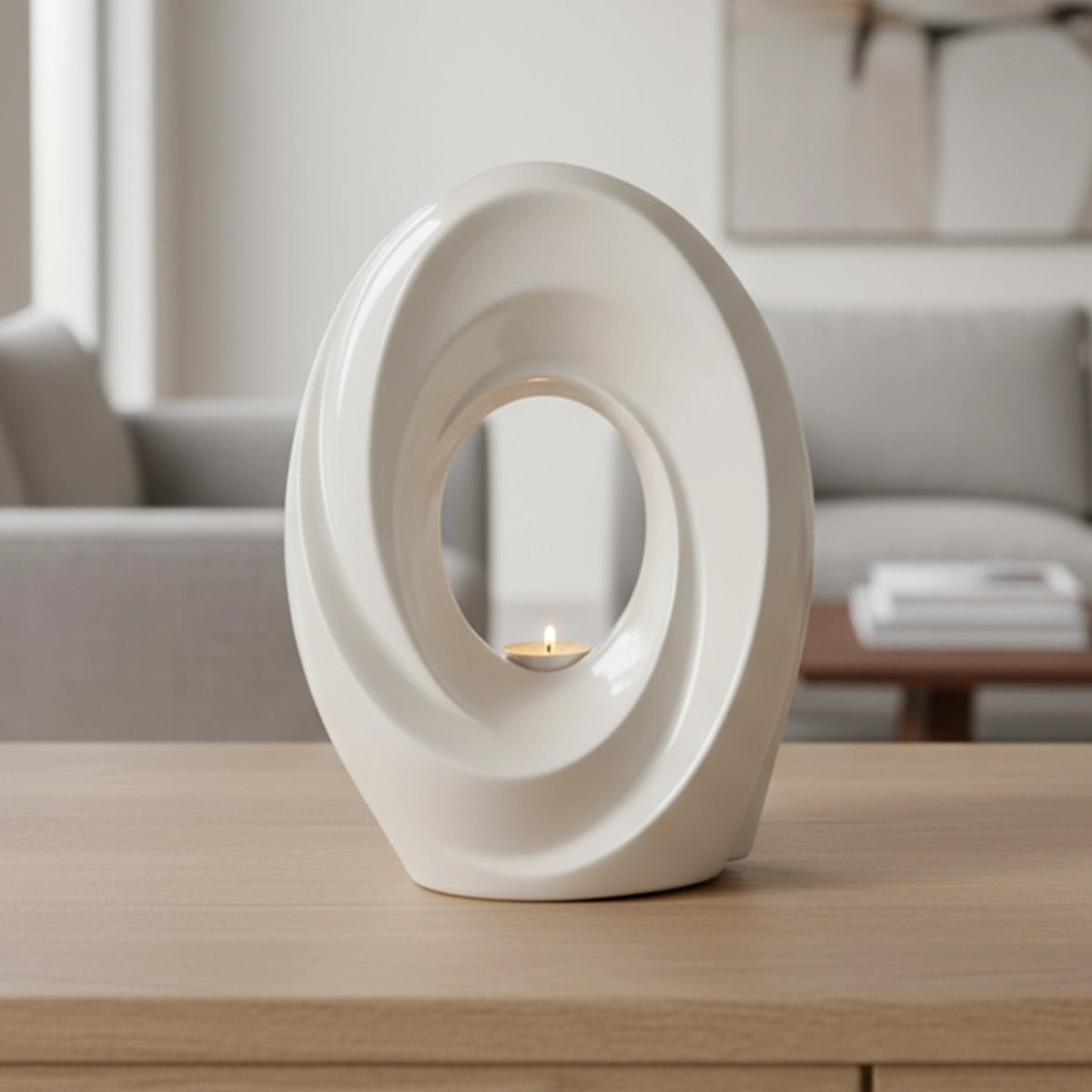 The Passage Adult Cremation Urn for Ashes in Cream