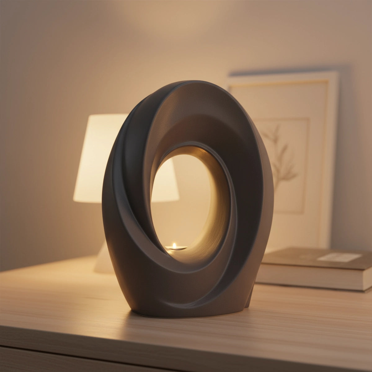 The Passage Adult Cremation Urn for Ashes in Matte Grey