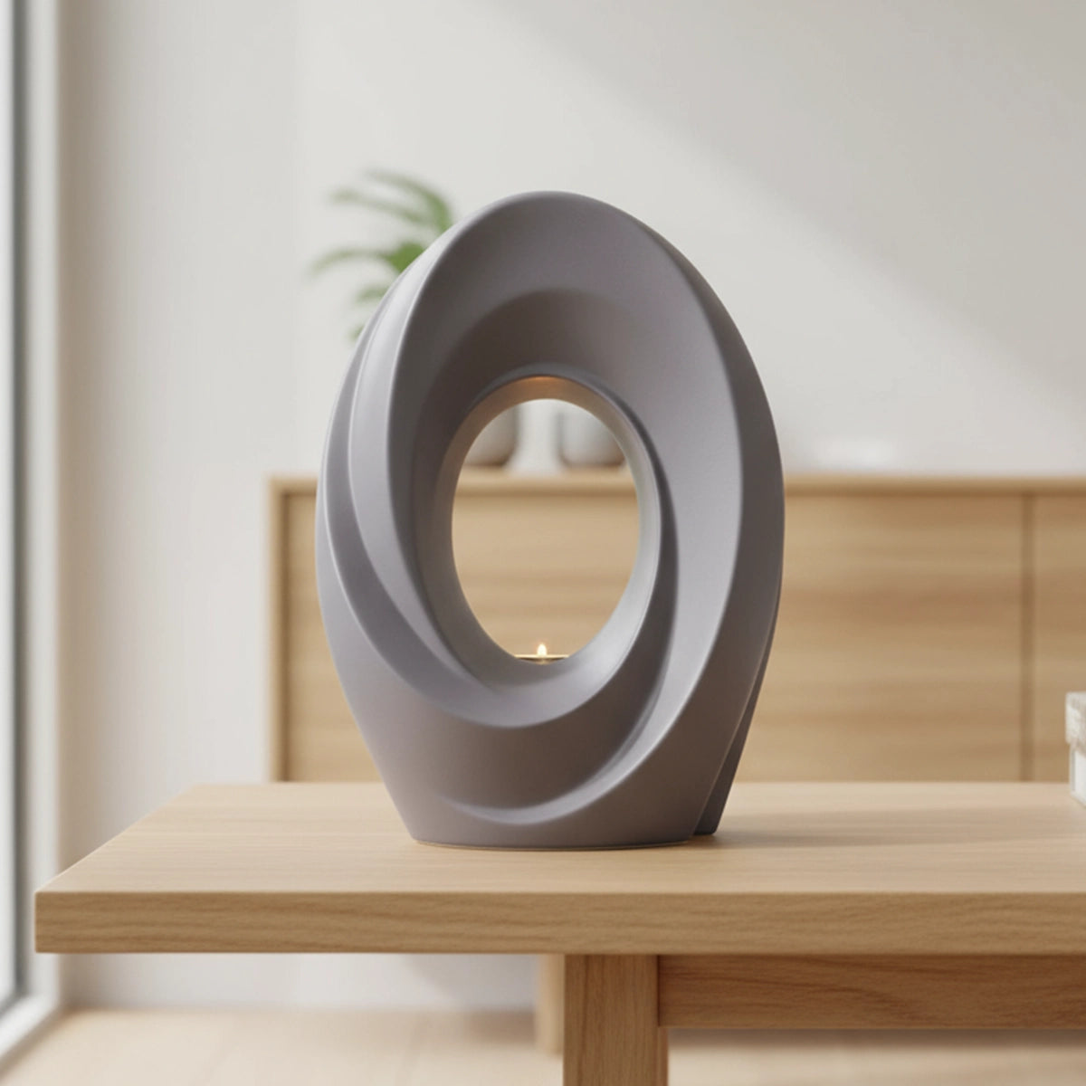 The Passage Adult Cremation Urn for Ashes in Matte Grey