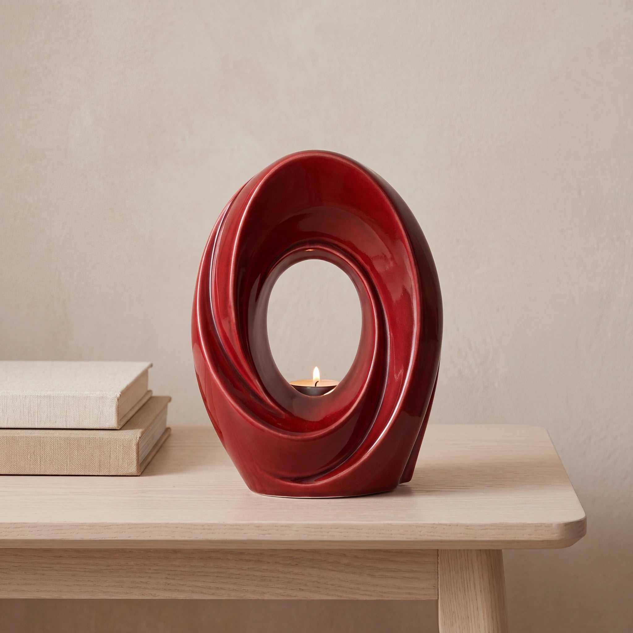 The Passage Adult Cremation Urn for Ashes in Red