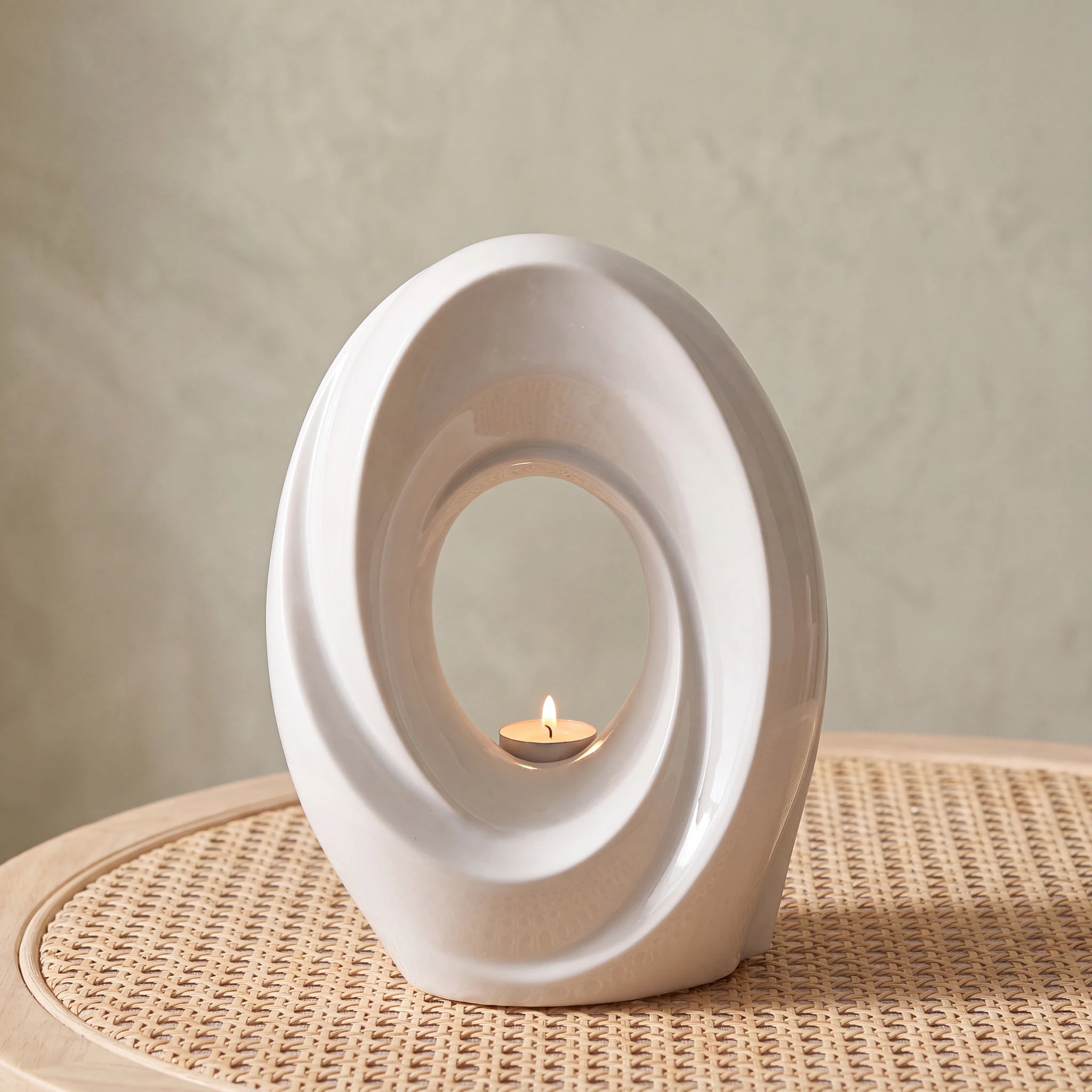 The Passage Adult Cremation Urn for Ashes in White