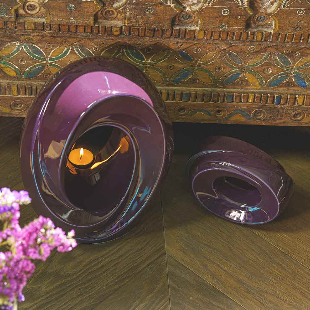The Passage Adult Urn for Ashes Purple by Wall