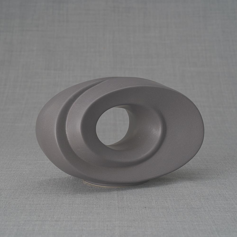 The Passage Ashes Keepsake Urn Matte Grey Right View