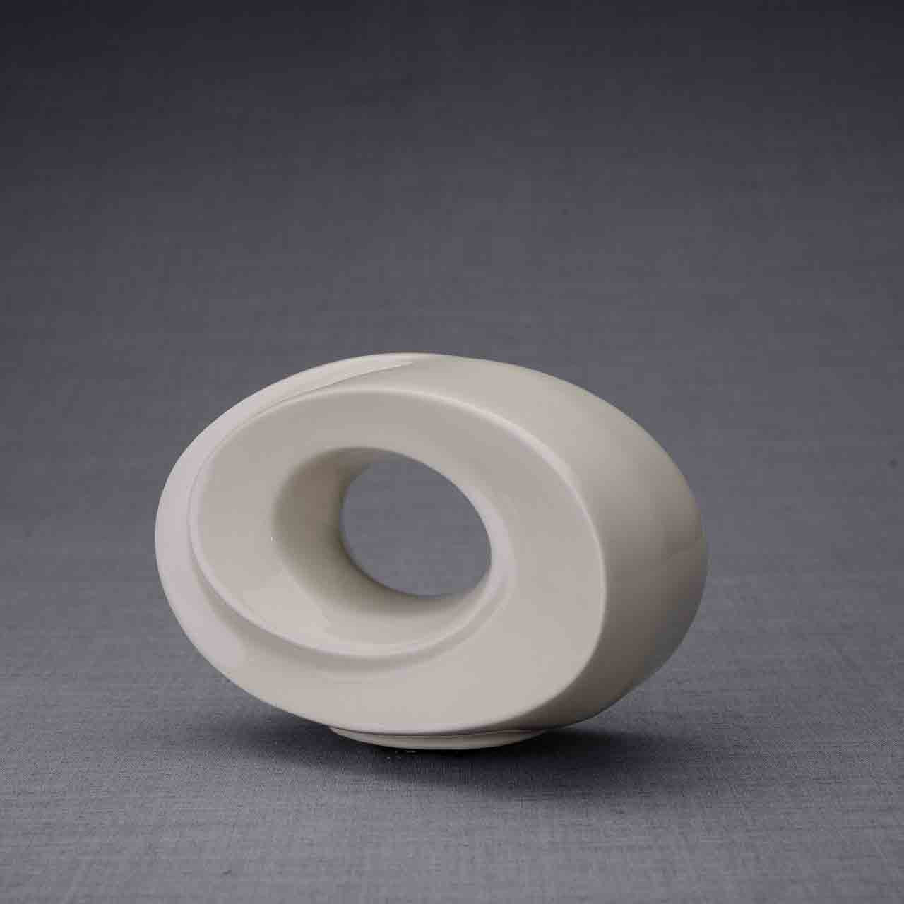 The Passage Ashes Keepsake Urn in Cream Dark Background