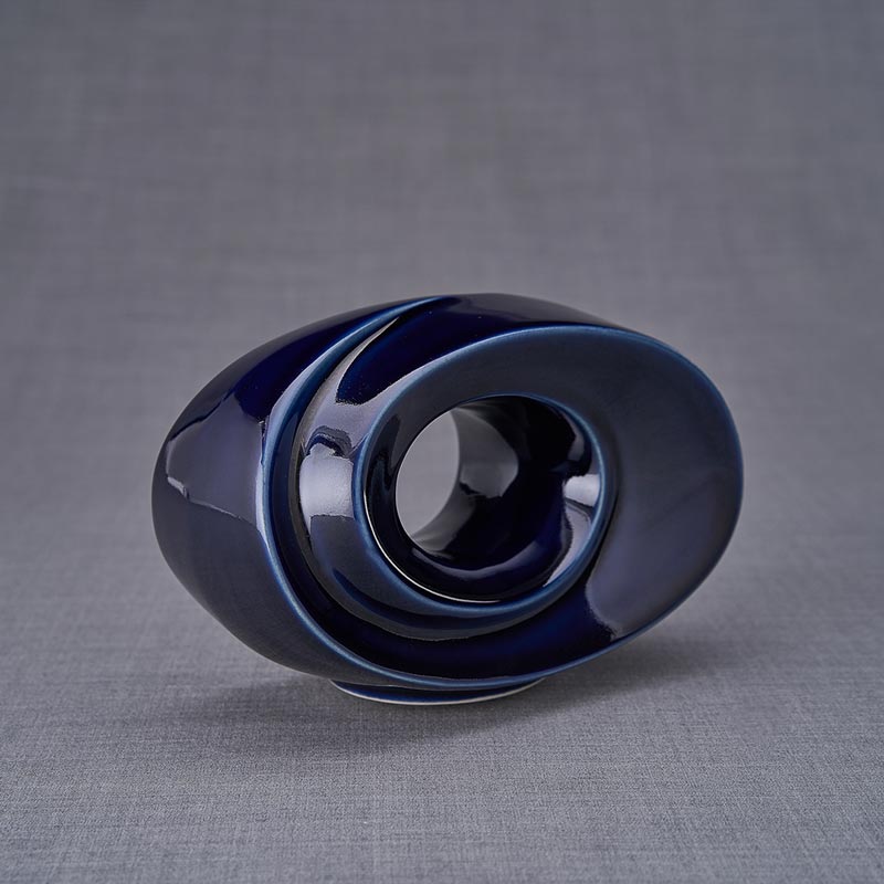 The Passage Ashes Keepsake Urn in Metallic Blue Right View