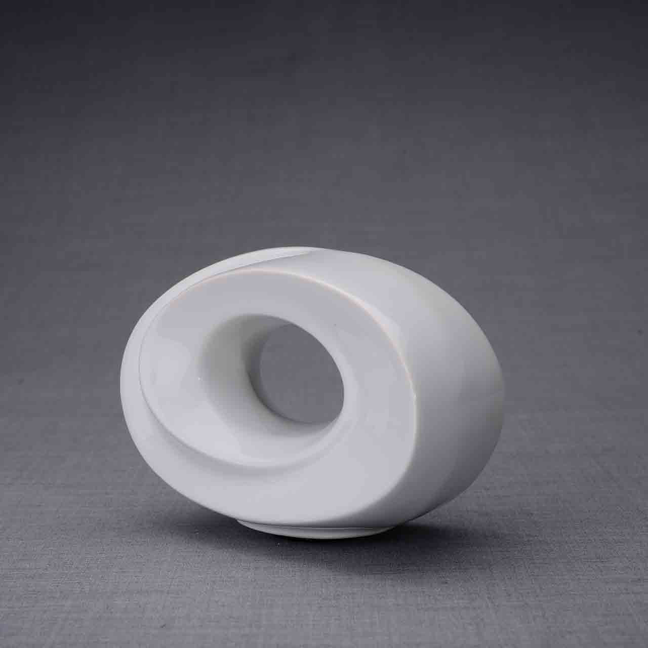 The Passage Ashes Keepsake Urn in White Dark Background