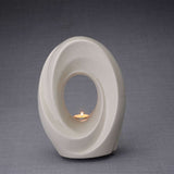 The Passage Adult Cremation Urn for Ashes in Cream