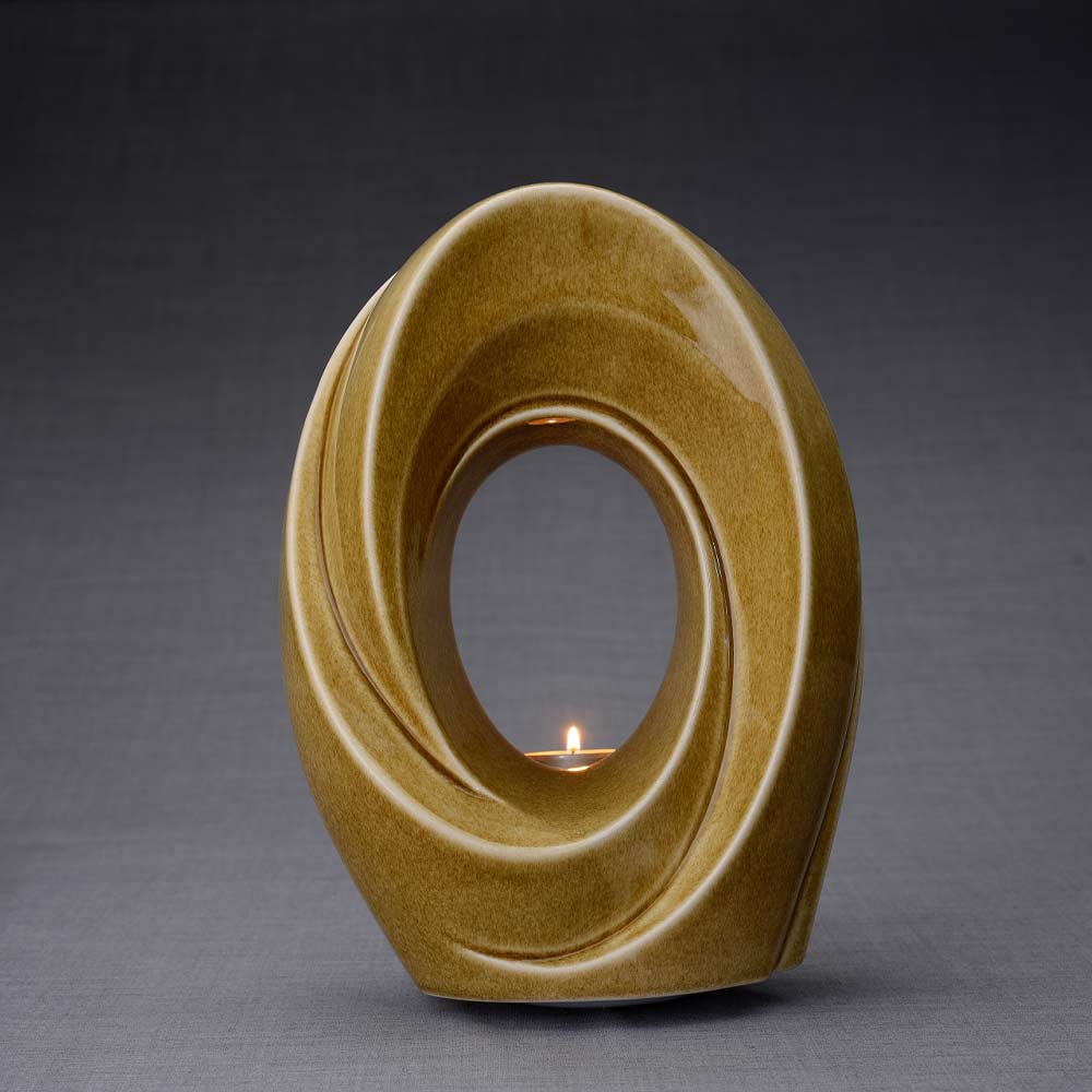 The Passage Cremation Urn for Ashes in Dark Sand Dark Background
