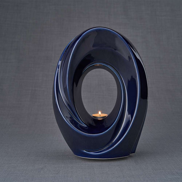 The Passage Adult Cremation Urn for Ashes in Metallic Blue