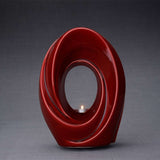 The Passage Adult Cremation Urn for Ashes in Red
