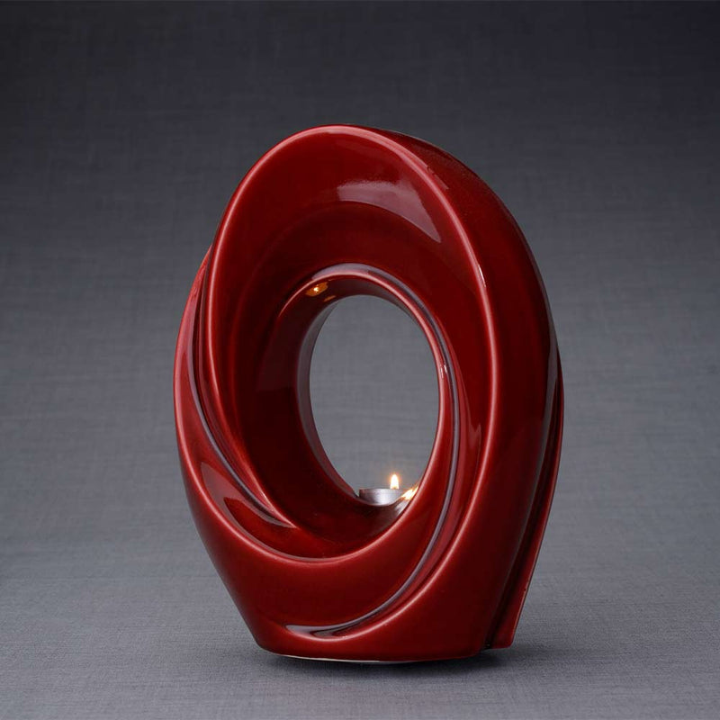 The Passage Adult Cremation Urn for Ashes in Red