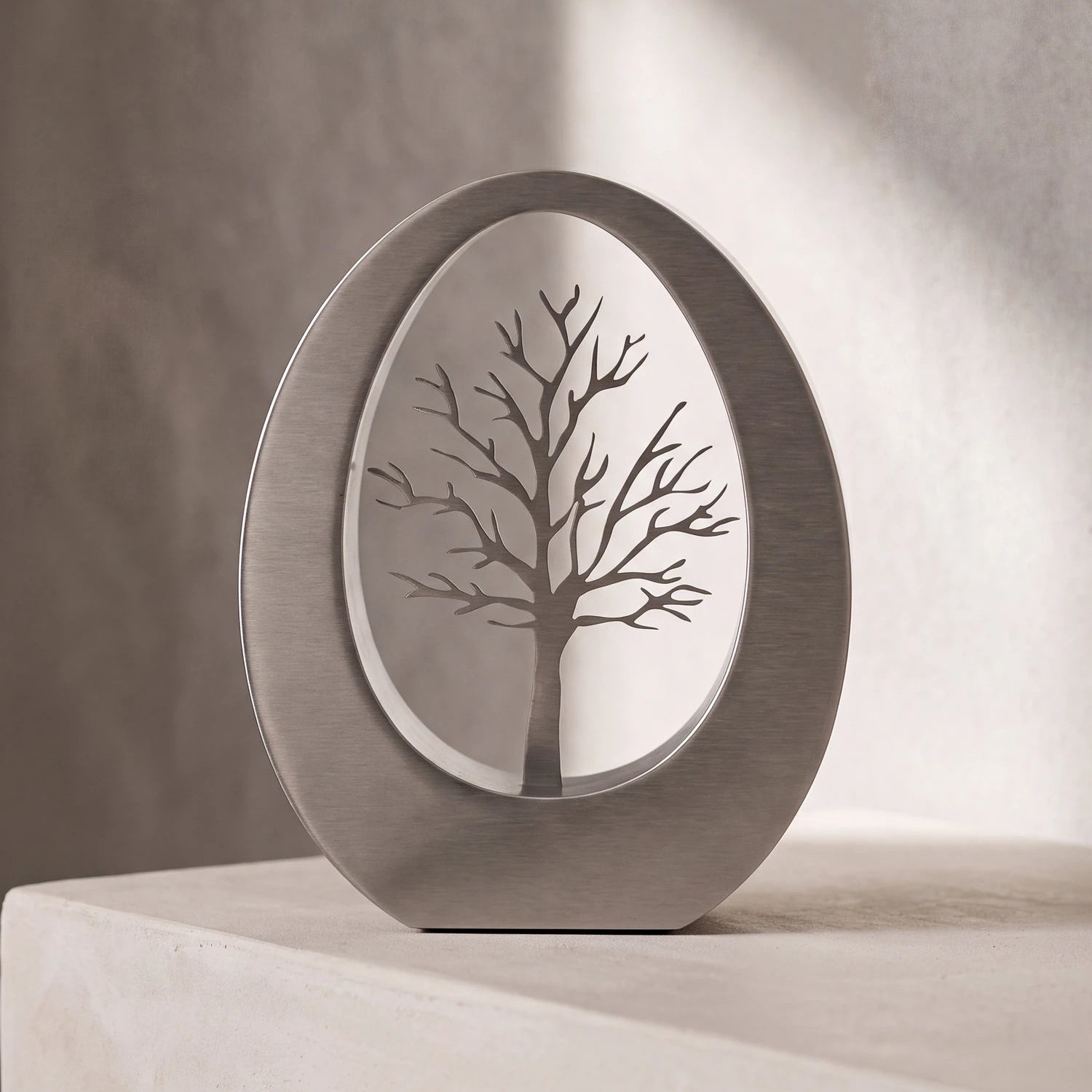 Tree of Life Adult Cremation Urn for Ashes in Stainless Steel