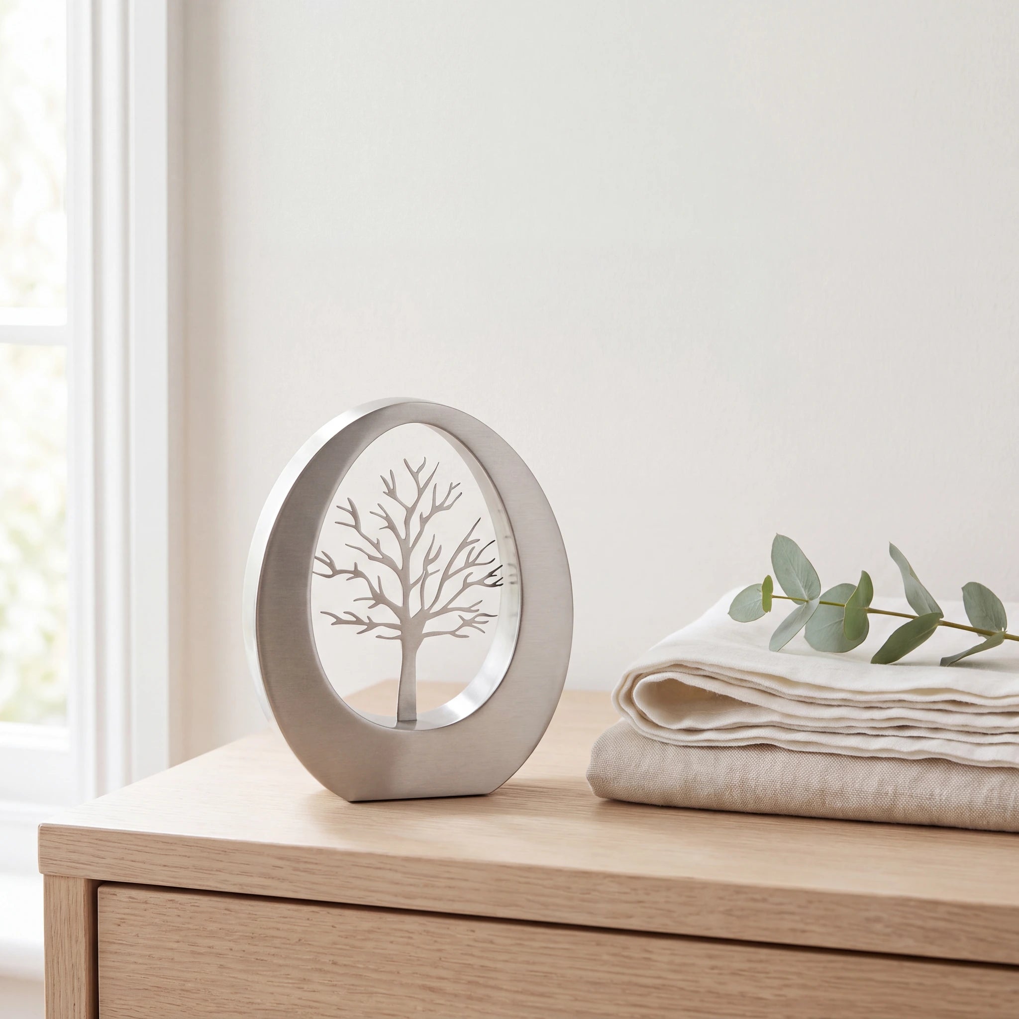 Tree-of-Life-Small-Urn-for-Ashes-in-Stainless-Steel-Folded-Linen