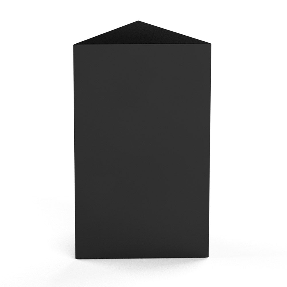 Trigon Medium Urn for Ashes in Matte Black Stainless Steel