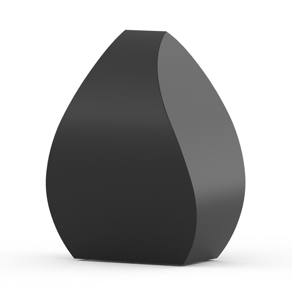 Tulip Adult Cremation Urn for Ashes in Matte Black Stainless Steel