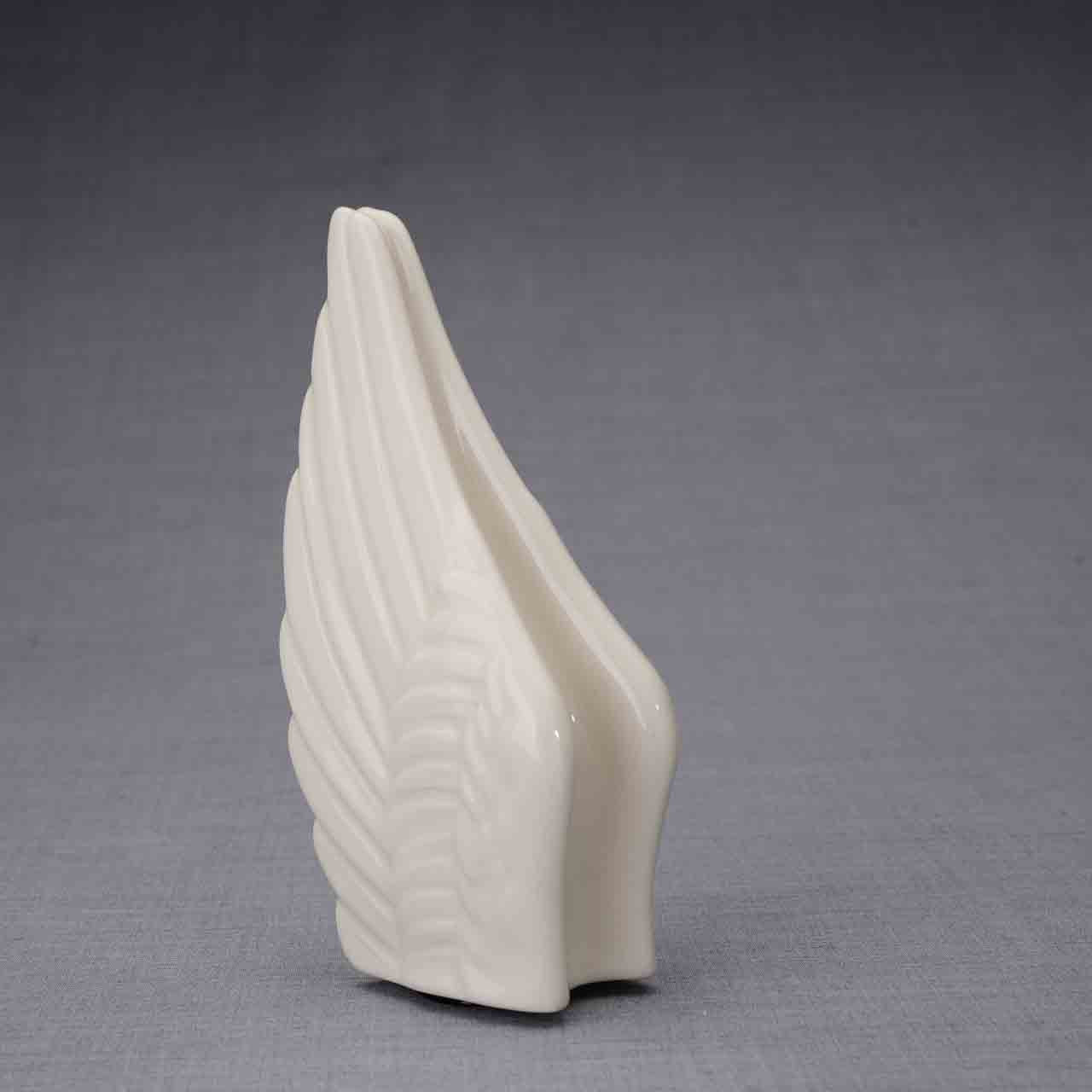 Angel Wings Small Urn for Ashes in Cream