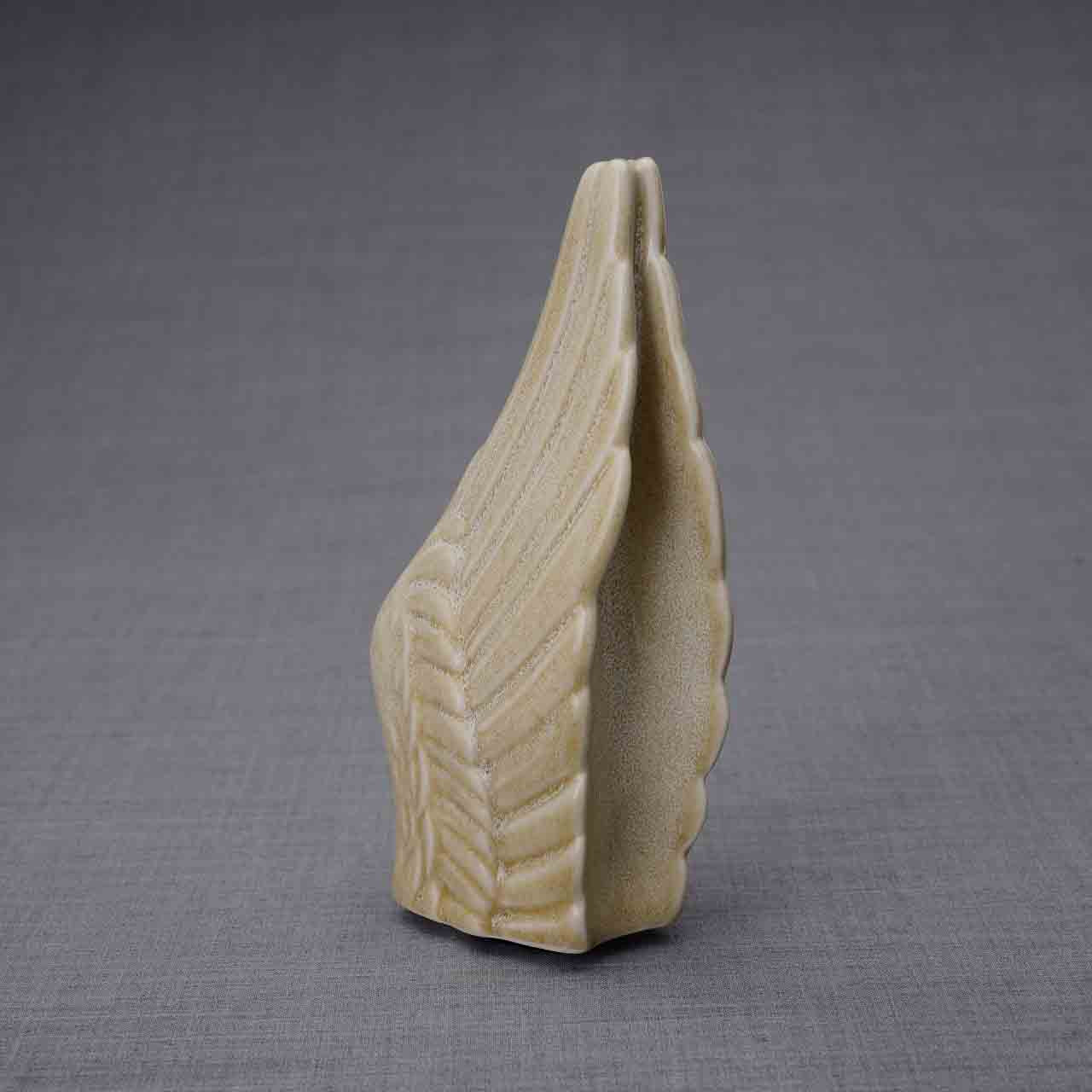 Angel Wings Small Urn for Ashes in Light Sand