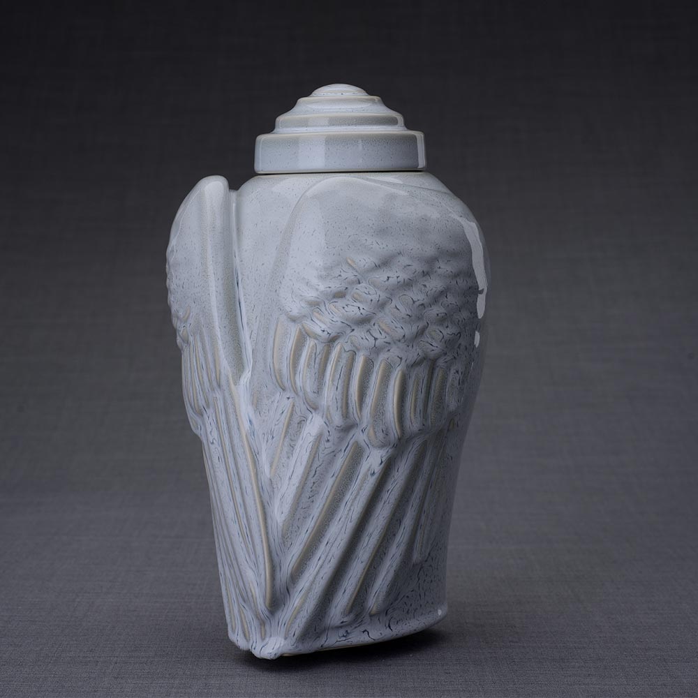 Angel Wings Adult Cremation Urn for Ashes in Grey