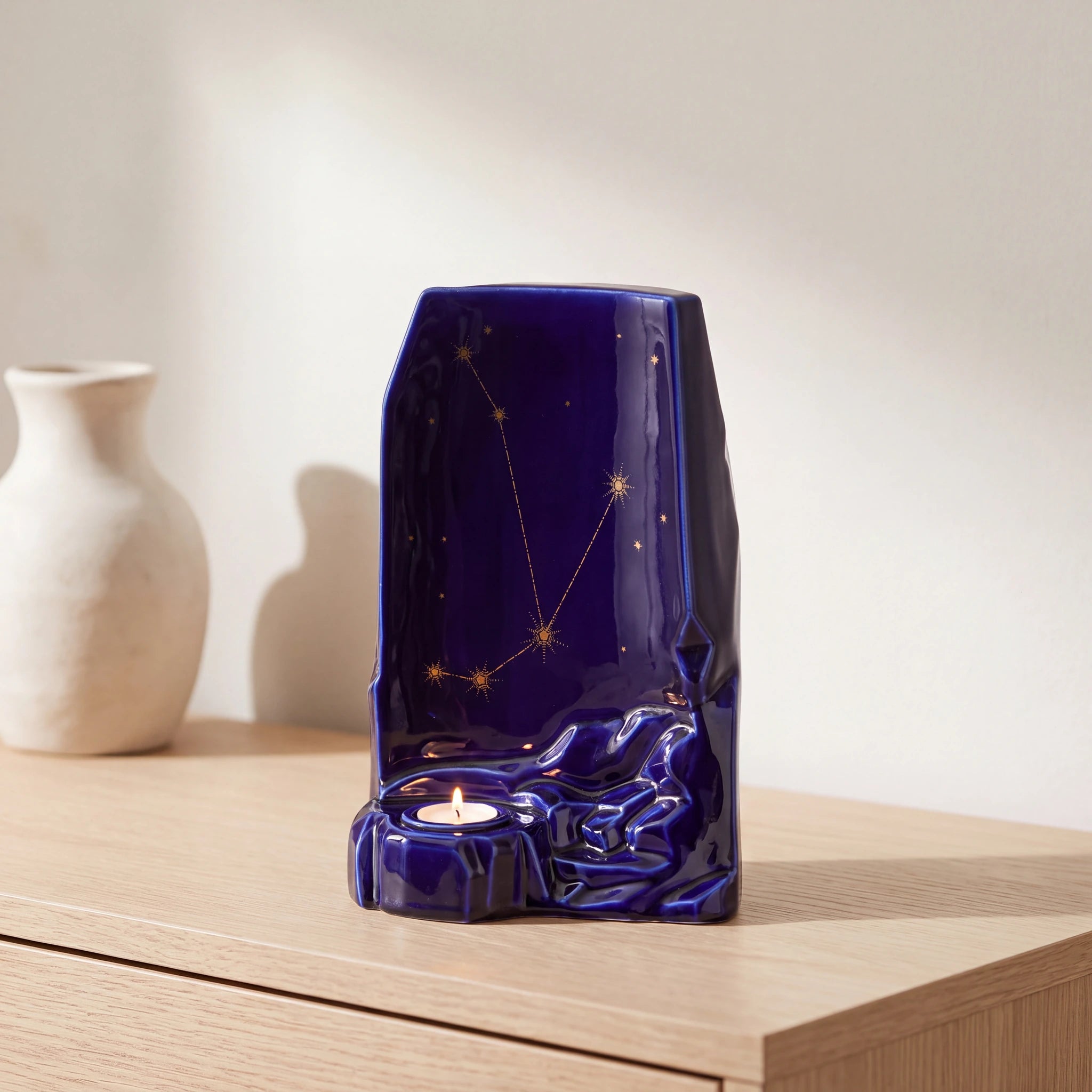 Zodiac-Aries-Adult-Cremation-Urn-for-Ashes-Oak-Console