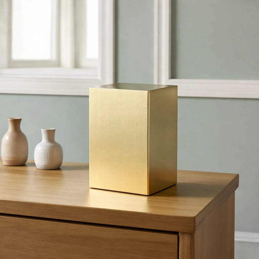 Beaumont Stainless Steel Adult Cremation Urn for Ashes in Gold