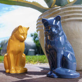 Sitting Cat Urn for Ashes in Amber