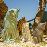 Kitten Urn for Ashes in Pearlescent White