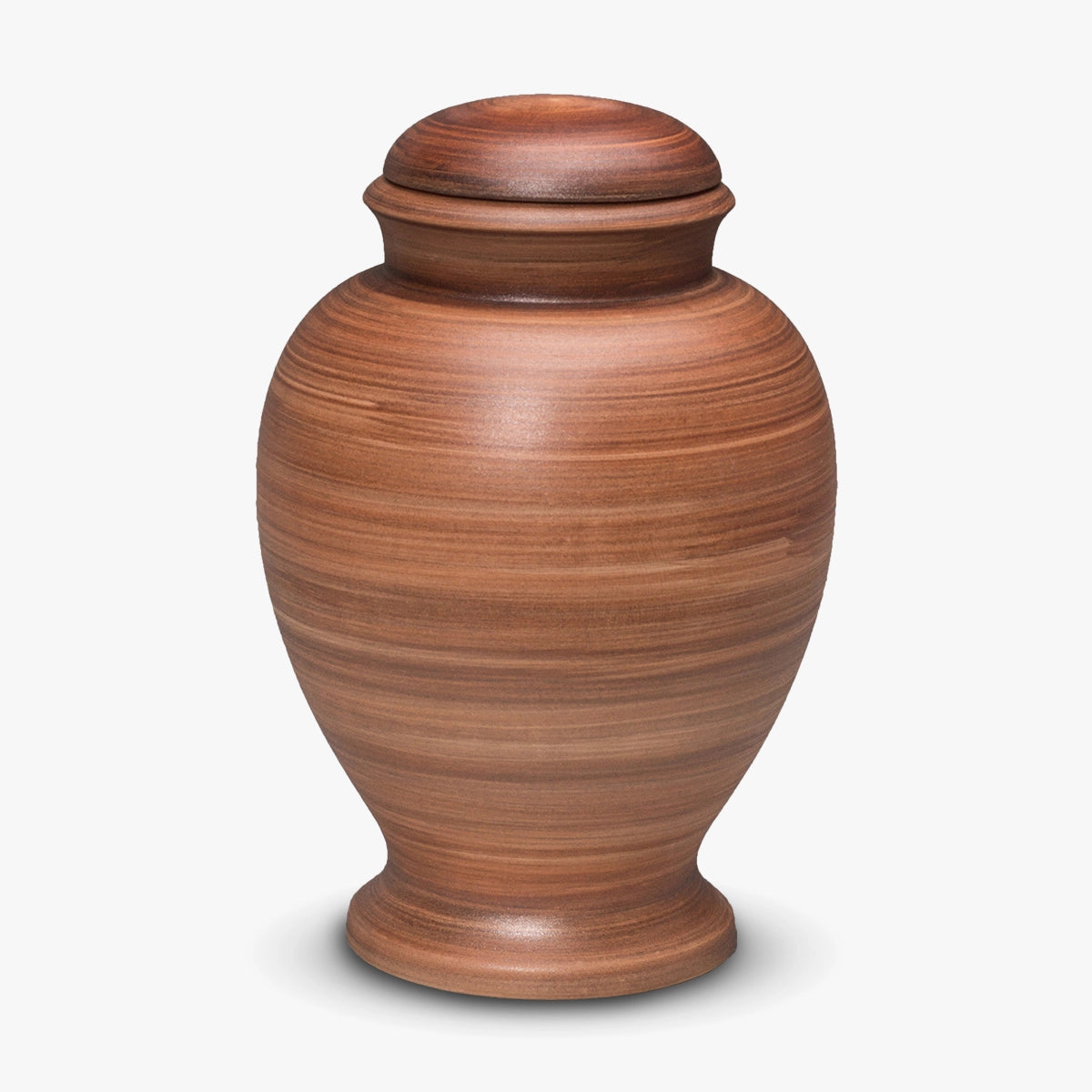 classic adult biodegradable urn for ashes in walnut
