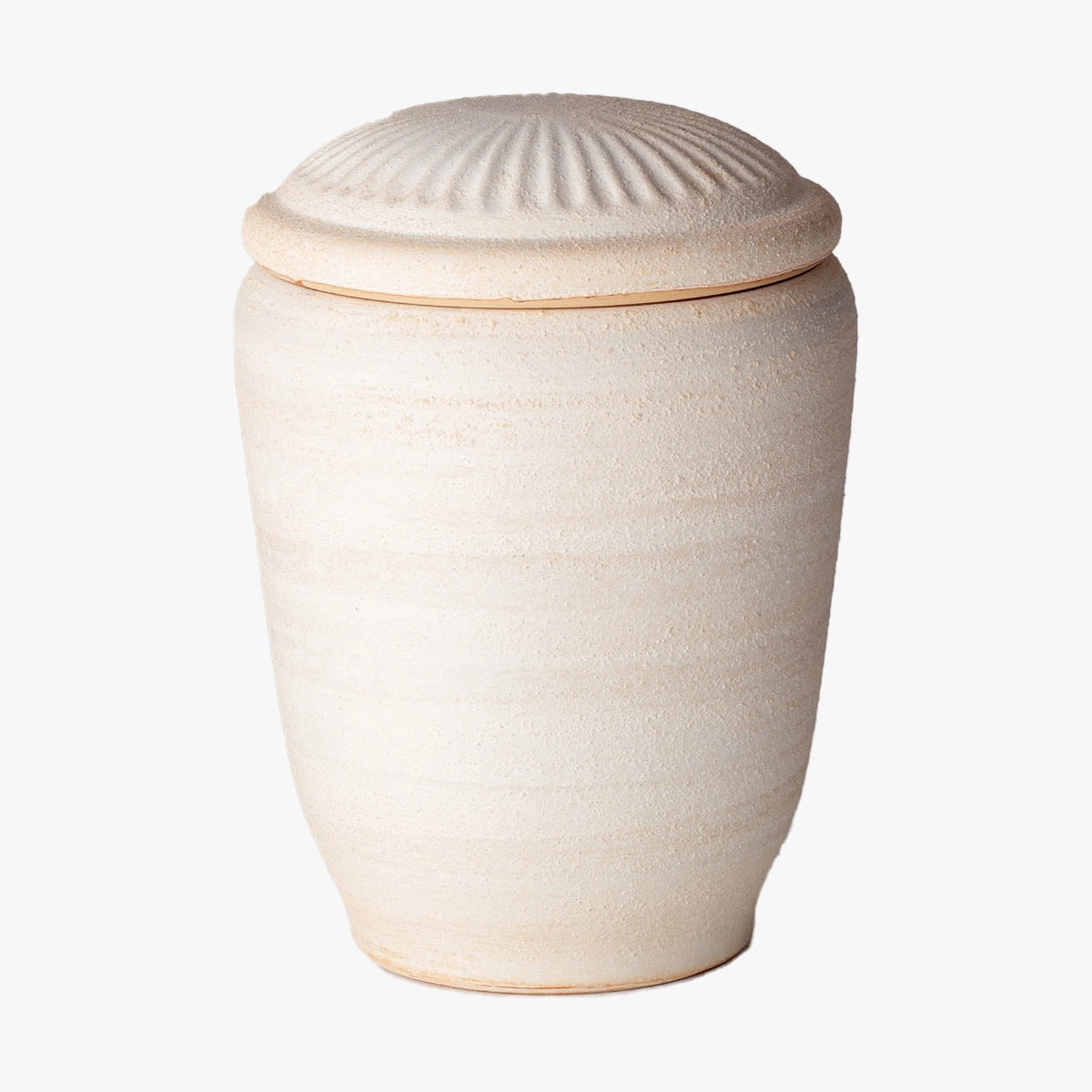 classic adult biodegradable urn for ashes with sand flutted lid