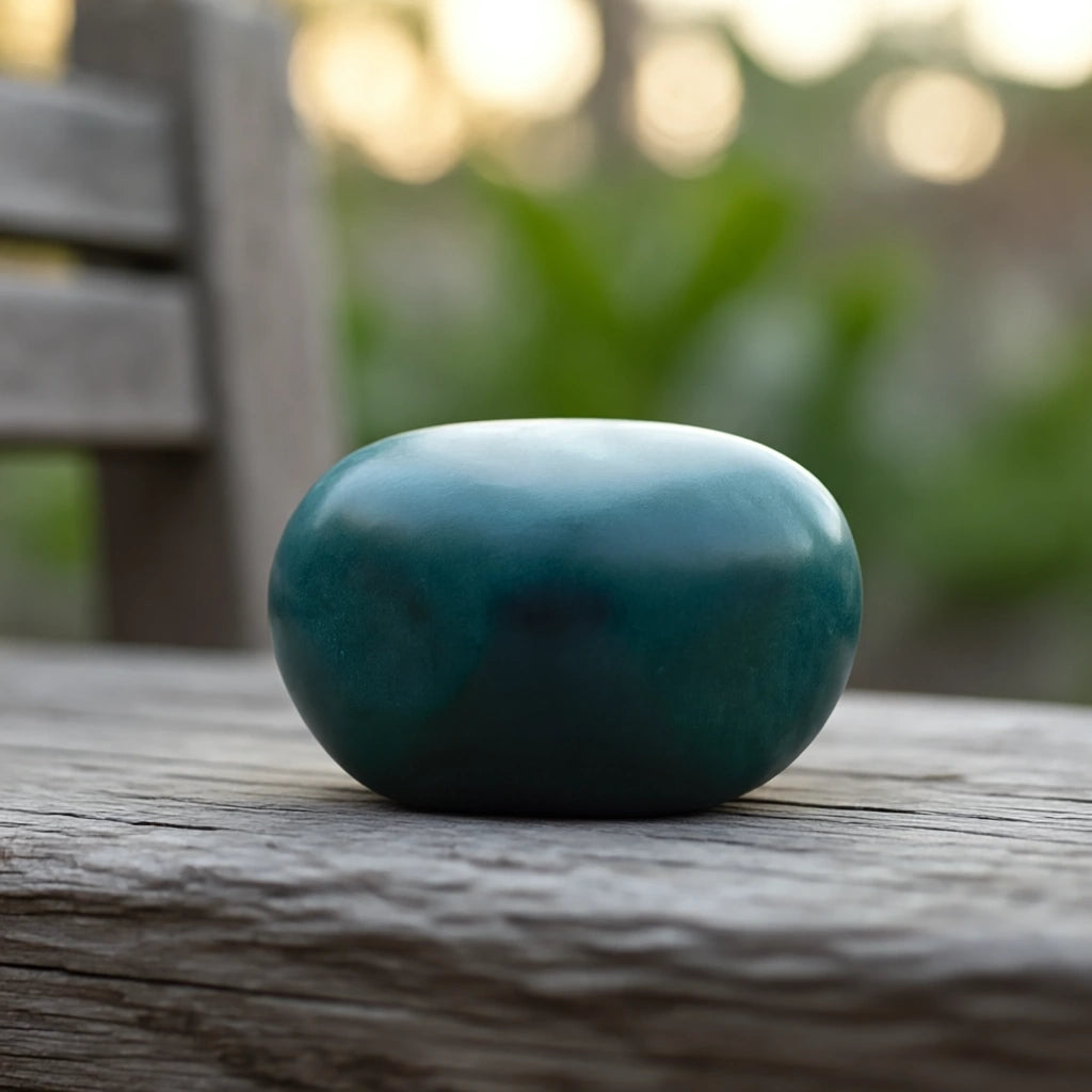 Cuddle Stone Keepsake Urn for Ashes in Forest Green