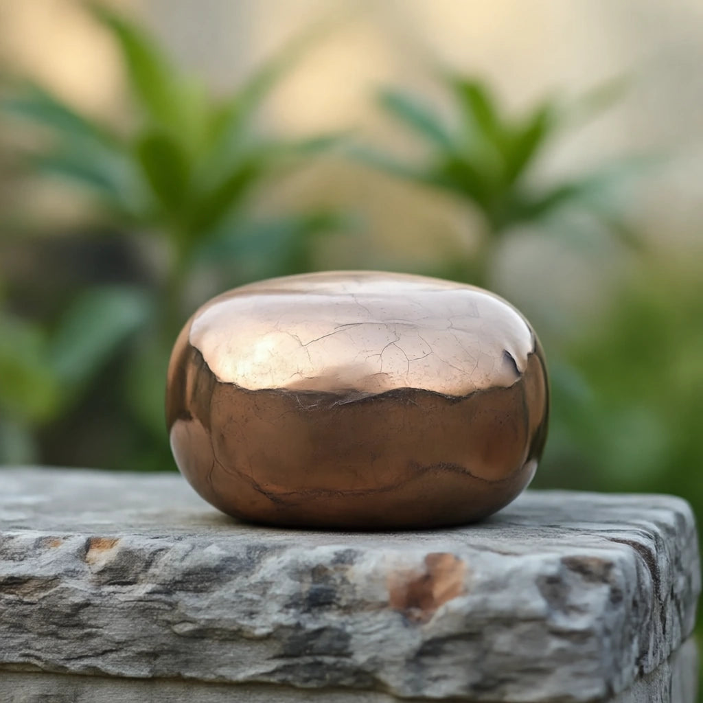 Cuddle Stone Keepsake Urn for Ashes in Gold