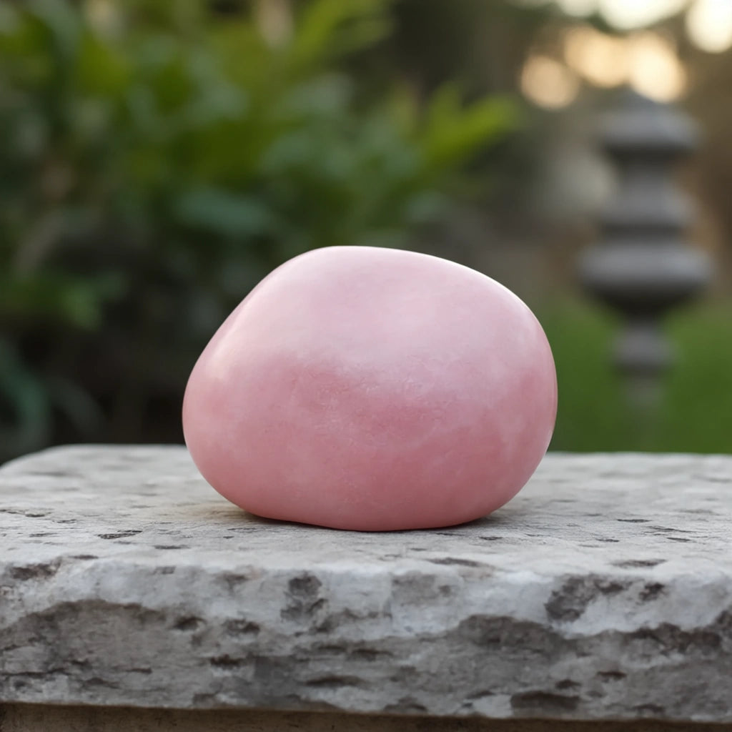 Cuddle Stone Keepsake Urn for Ashes in Matte Pink