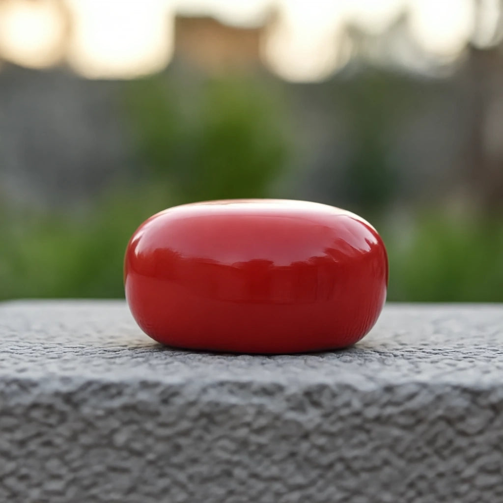 Cuddle Stone Keepsake Urn for Ashes in Red