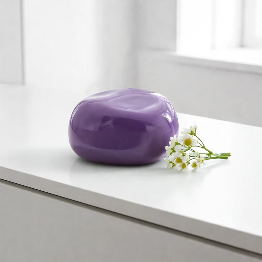 Cuddle Stone Keepsake Urn for Ashes in Violet