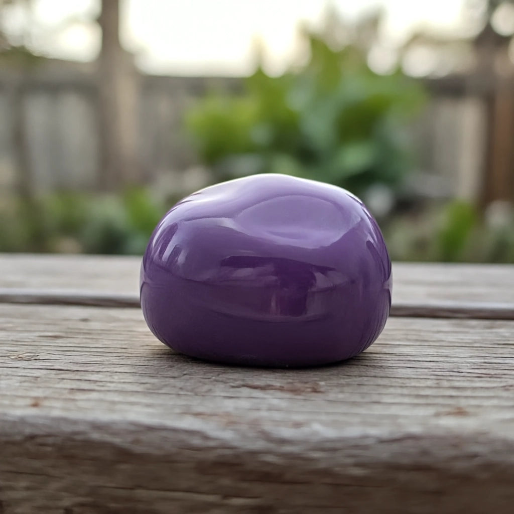 Cuddle Stone Keepsake Urn for Ashes in Violet
