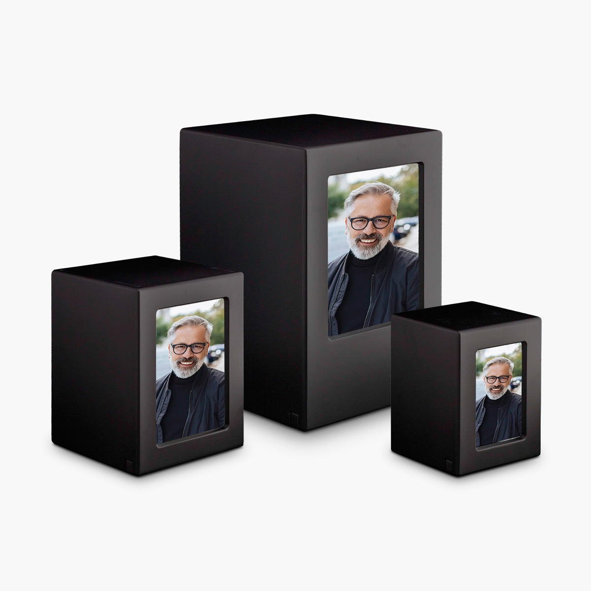 dark wood effect mdf photo frame small urn for ashes with medium and adult
