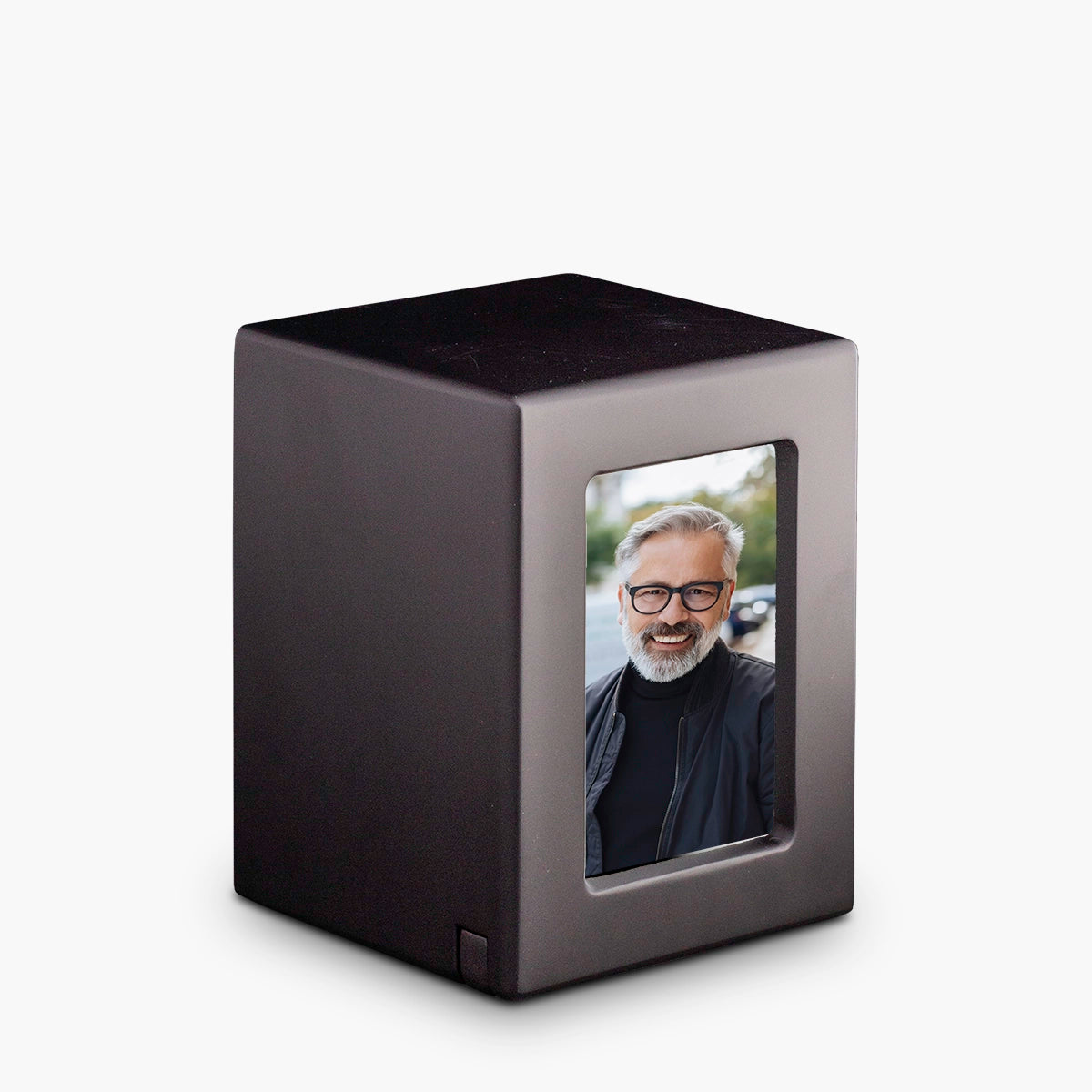 dark wood effect mdf photo frame small urn for ashes