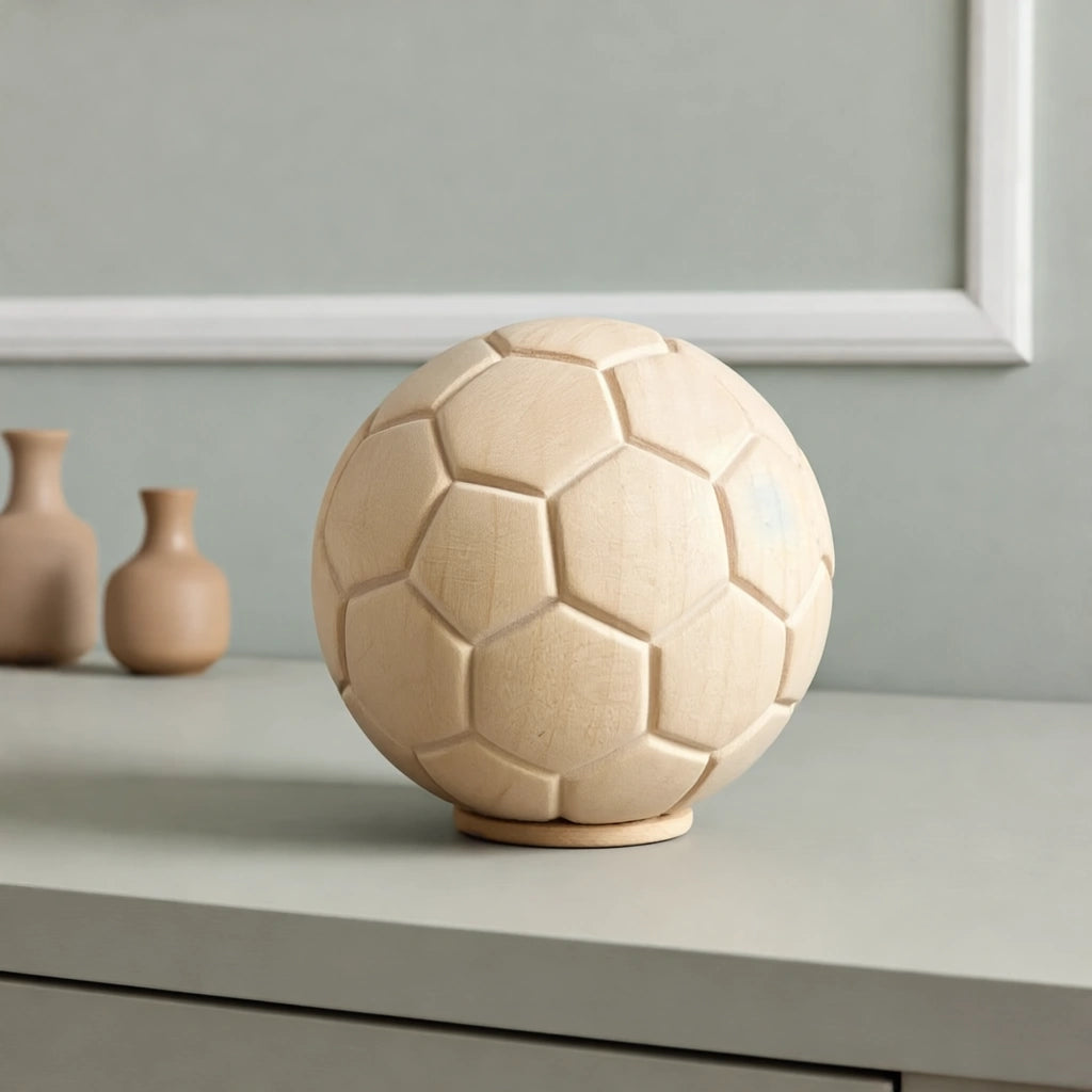 Football Wooden Keepsake Urn For Ashes