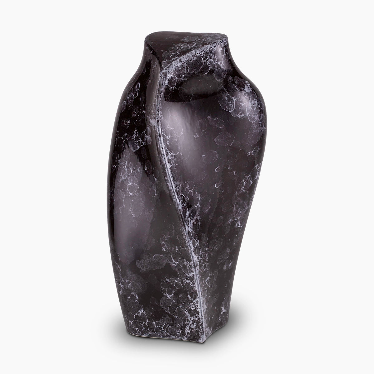 heart to heart adult cremation urn for ashes in black marble
