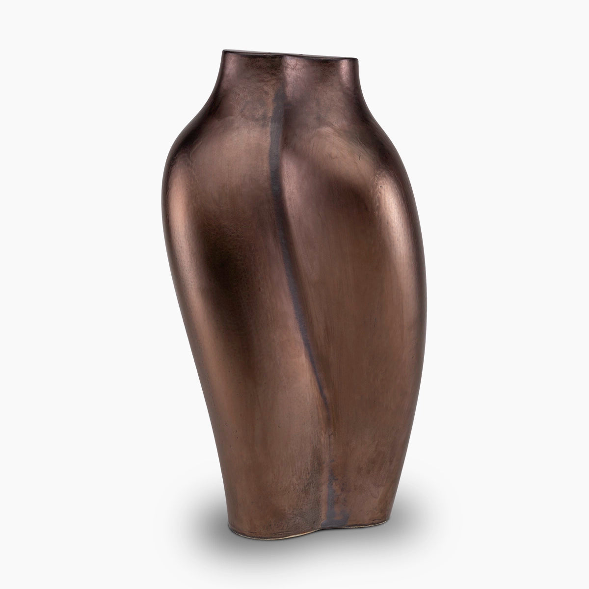 heart to heart adult cremation urn for ashes in bronze side view