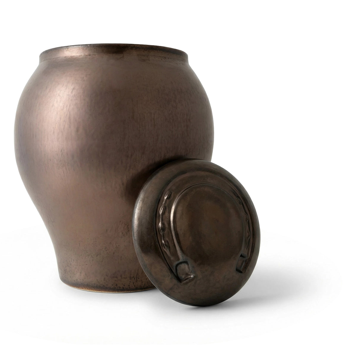Horse Cremation Urn for Ashes in Antic Gold